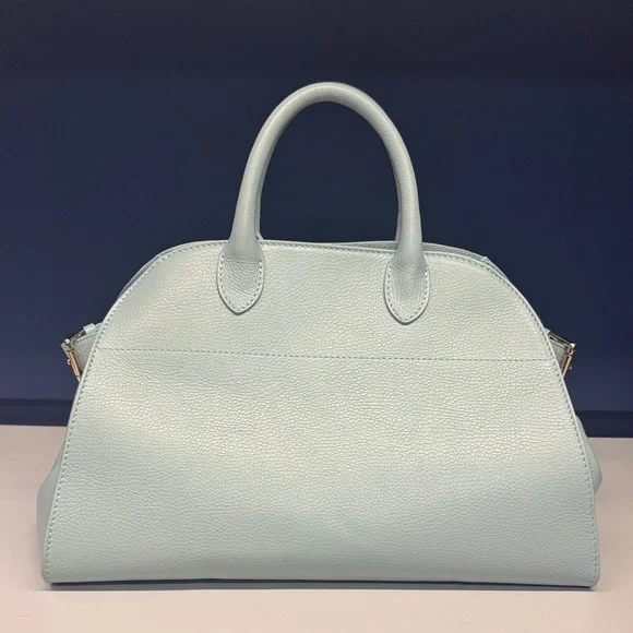 Anna Paola Made in Italy Leather Elegant Satchel with bag charms - new - w strap - Picture 5 of 9